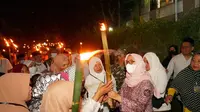 Pawai obor di Banyuwangi dalam peringatan tahun bari Islam. (Liputan6.com/ ist)