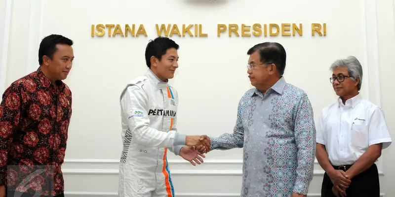 20160314-Jelang Laga Perdana di F1, Rio Haryanto Minta Restu Wapres Jusuf Kalla-Jakarta