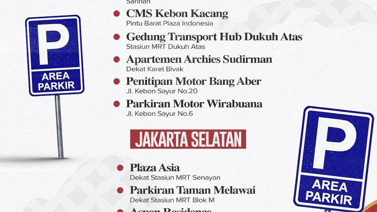 Titik Parkir Kendaraan Saat Nonton Timnas Indonesia di GBK