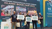 Majelis Hukama Muslimin (MHM) meraih penghargaan sebagai stan terbaik dalam Islamic Book Fair 2023. (Ist)
