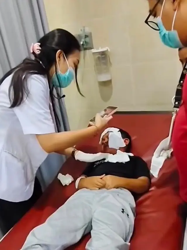 Korban ledakan balon gas di Balai Budaya Ida I Dewa Agung Istri Kanya, Kabupaten Klungkung, Bali, Minggu (19/7/2026).