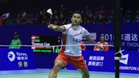 Tommy Sugiarto diistirahatkan saat tim Thomas Indonesia melawan Korea pada semifinal Piala Thomas 2016 di Kunshan, Tiongkok, Jumat (20/5/2016). (Liputan6.com/Humas PB PBSI)