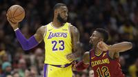 Aksi LeBron James kala Lakers mengunjungi markas Cavaliers di ajang NBA (AP)