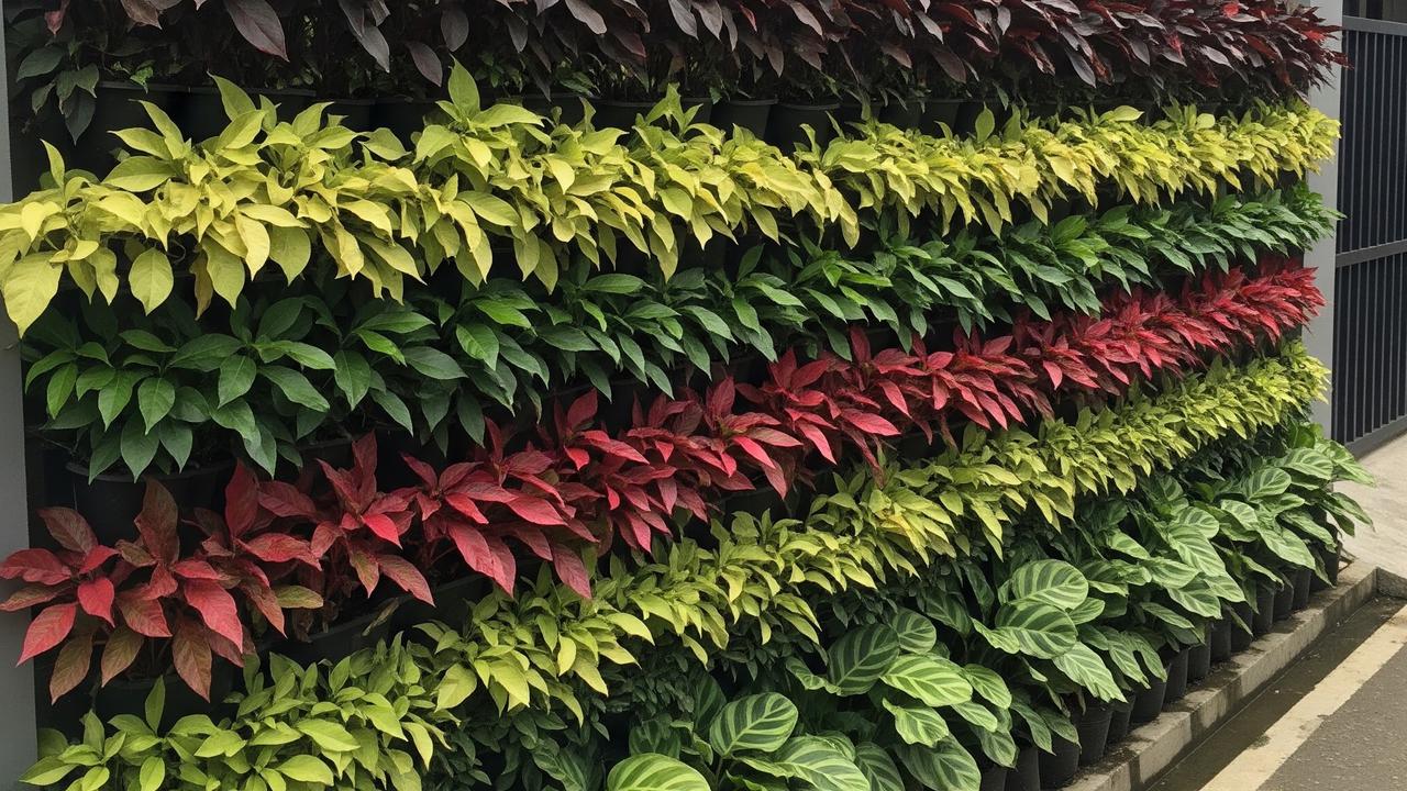 Inspirasi Living Fence dari Tanaman Berlapis (AI Generated)