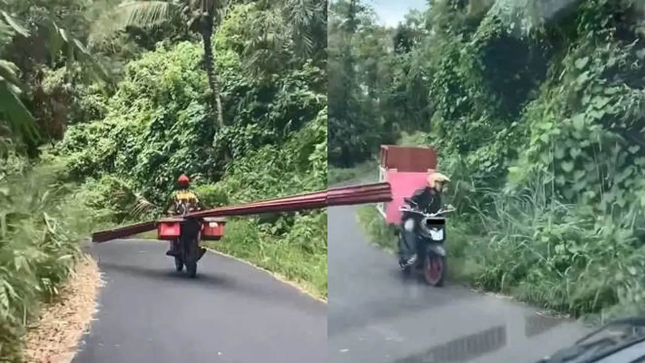Bawa Seng dengan Sepeda Motor, Aksi Pria Ini Malah Bikin Celaka