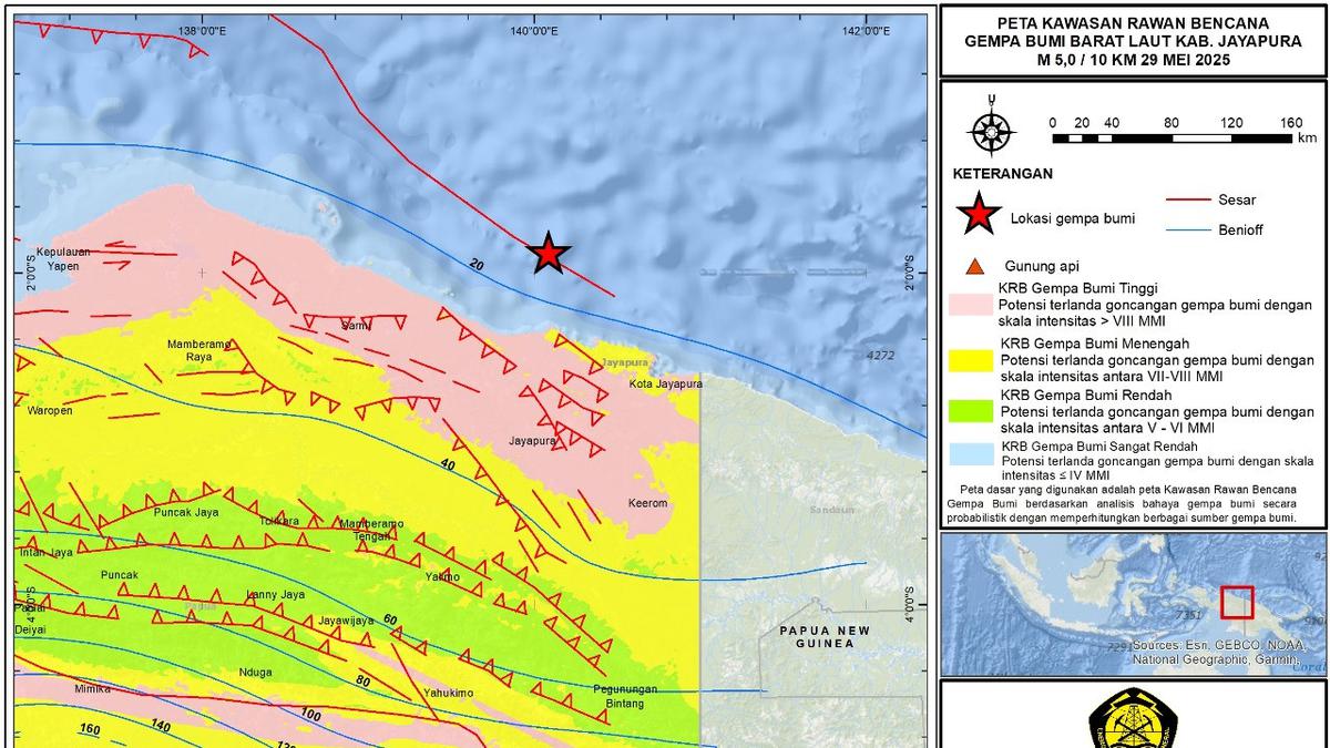 Gempa Bumi M4,8 Guncang Jayapura Papua, Begini Analisa Badan Geologi