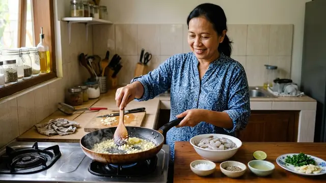 Membuat Udang Saus Bawang Putih yang Gurih