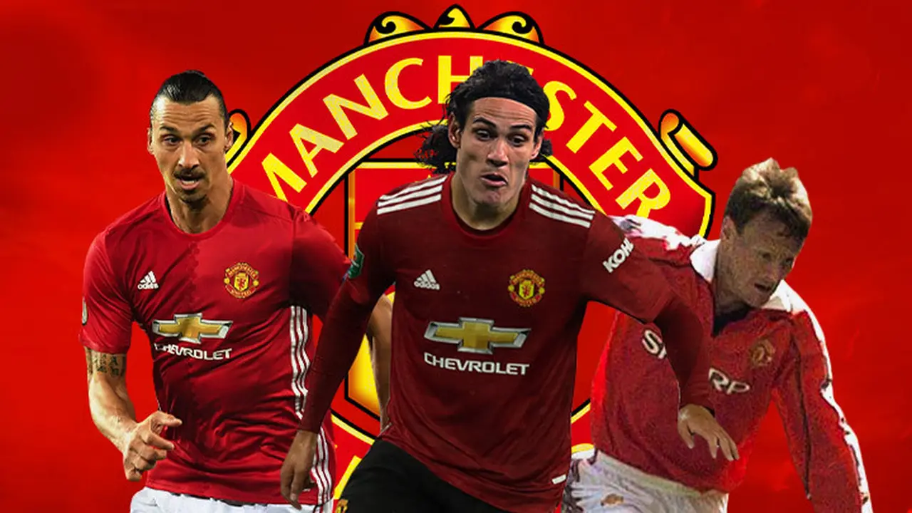 Manchester United - Zlatan Ibrahimovic, Edinson Cavani, Teddy Sheringham