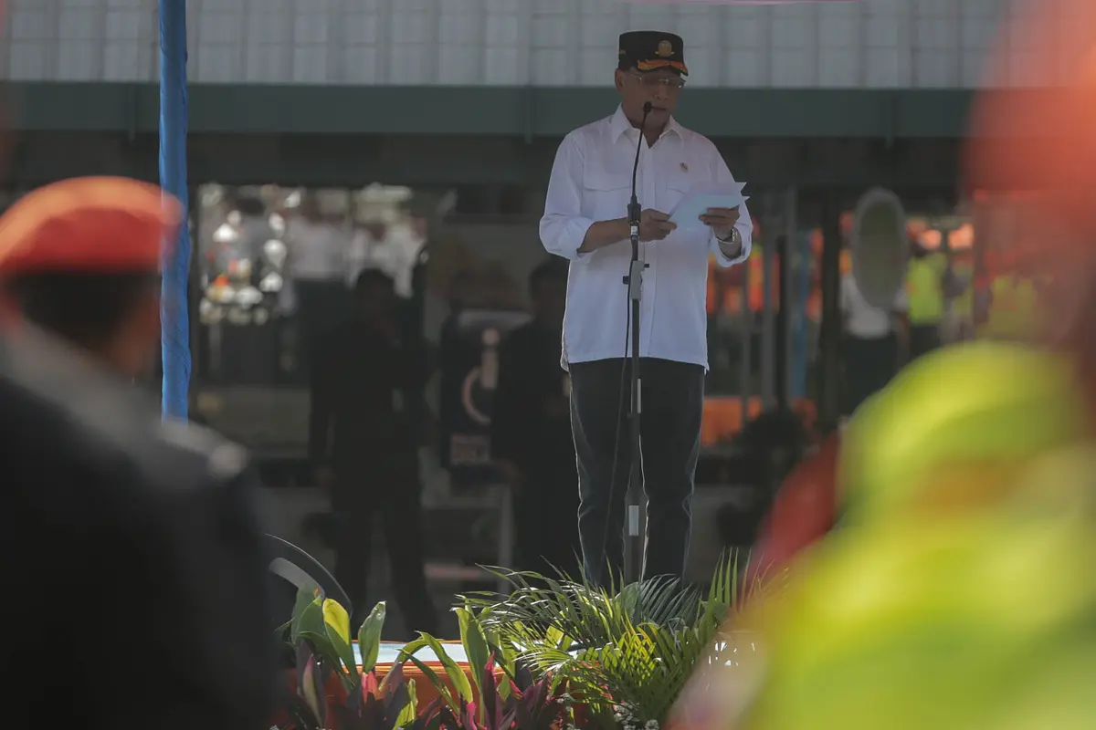 Menhub Budi Karya Pimpin Apel Lebaran 2019