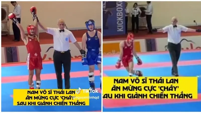 Momen Atlet Kick Boxing Thailand saat Selebrasi di SEA Games 2023 Jadi Sorotan, Tetap Slay
