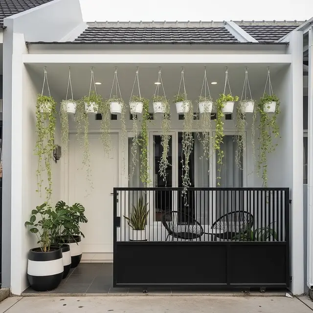 9 Desain Teras Sejuk dengan Tanaman Gantung, Hadirkan Kesejukan dan Estetika di Rumah