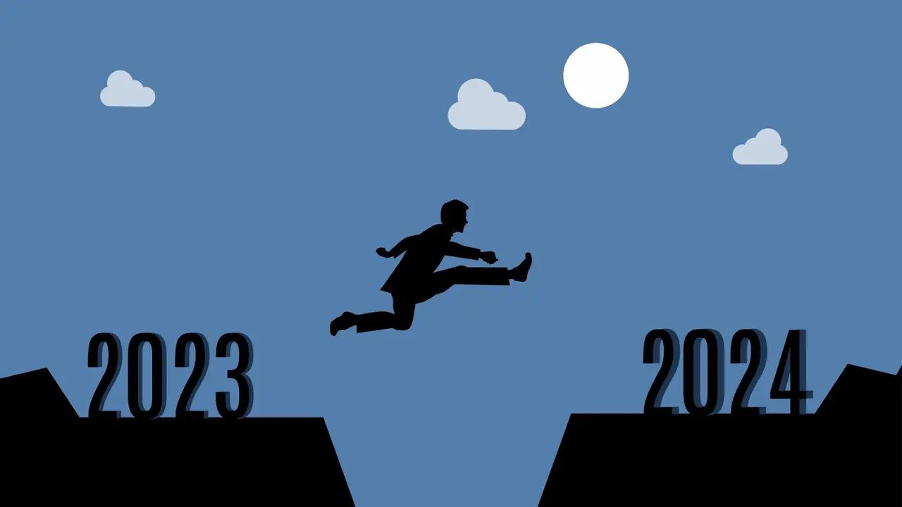 Ilustrasi selamat tinggal 2023