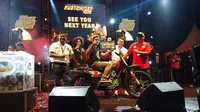 Triumph Ontoseno yang menjadi lucky draw Kustomfest 2019 telah mendapatkan pemenangnya. (Septian / Liputan6.com)