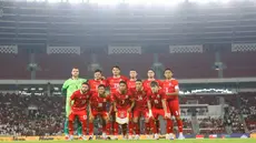 Timnas Indonesia dalam duel melawan Mozambik di FIFA Matchday di Stadion Utama Gelora Bung Karno, Jakarta, Selasa (9/6/2026). (Bola.com/Bagaskara Lazuardi)