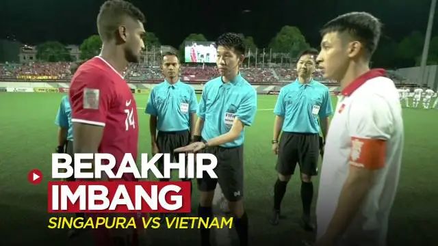 Berita video highlights laga Grup B Piala AFF 2022 antara Timnas Singapura melawan Timnas Vietnam yang berakhir dengan skor 0-0, Jumat (30/12/2022) malam hari WIB.
