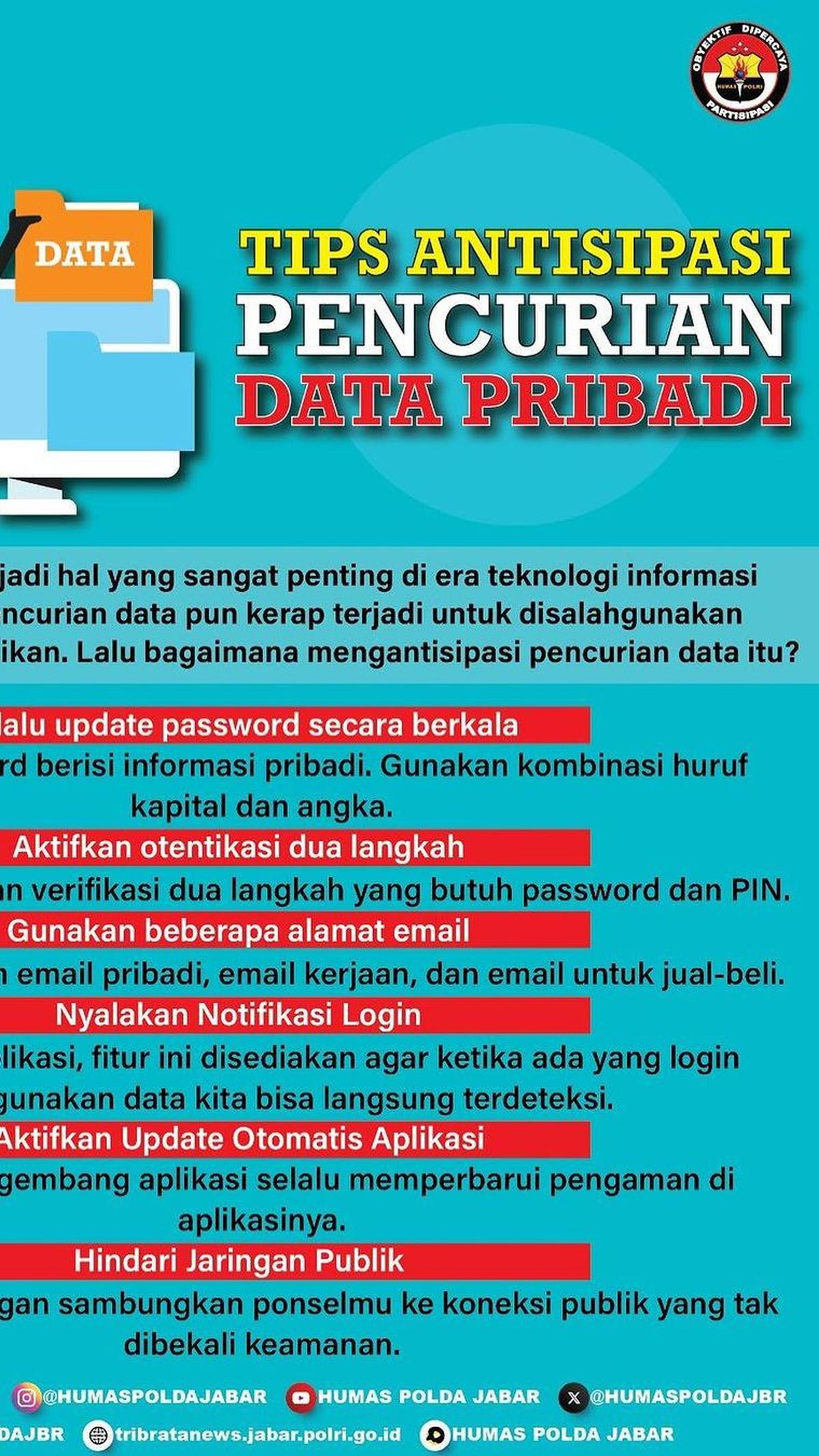 Tips Antisipasi Pencurian Data Pribadi<br>