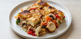 Resep Nasi Panggang Tofu dan Sayur Fermentasi tanpa Minyak./Copyright depositphotos.com/AI Generator