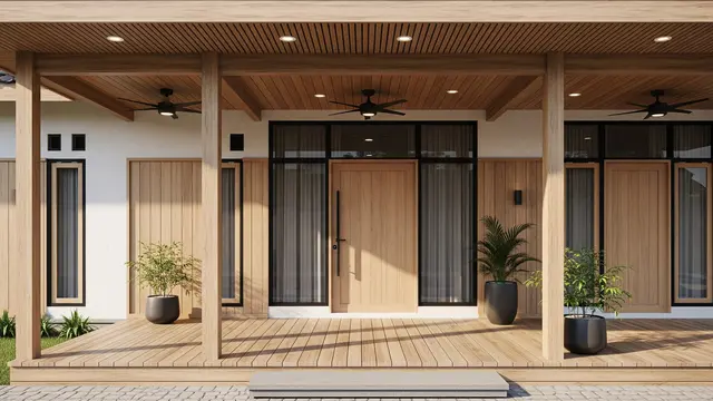 Teras Rumah Kampung Minimalis (Gemini AI)