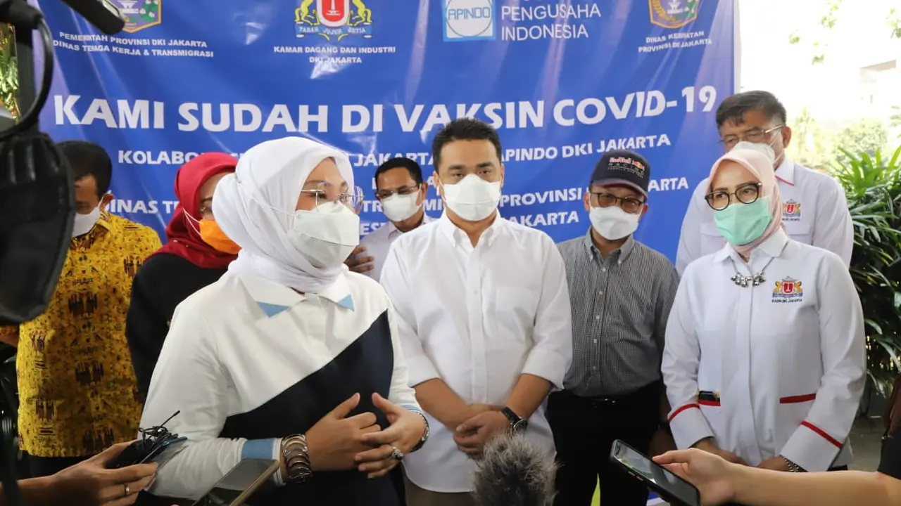 Menteri Ketenagakerjaan, Ida Fauziyah dalam perayaan May Day 2021.