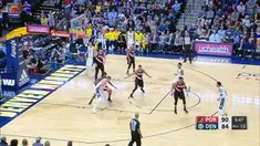 Berita video game recap NBA 2017-2018 antara Denver Nuggets melawan Portland Trail Blazers dengan skor 104-101.