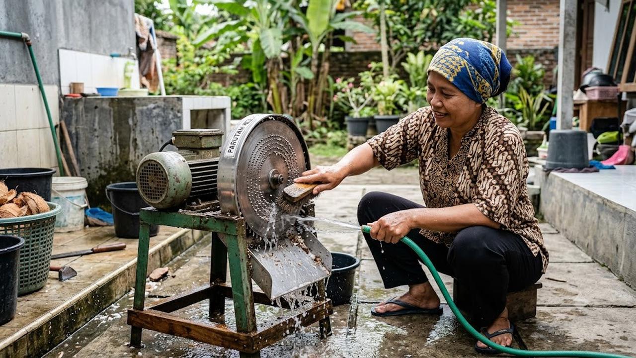 Cara Membersihkan Parutan Kelapa dengan Mudah/AI Generated