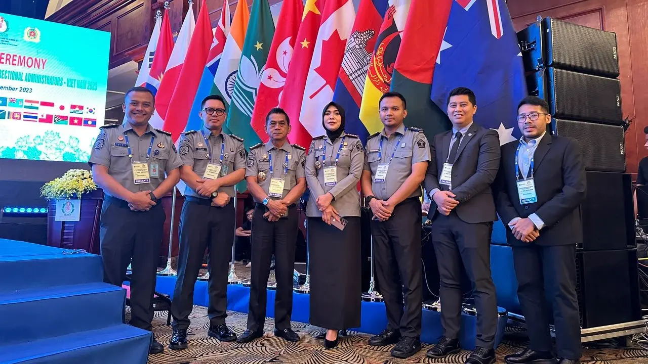 Tim Bapas Kelas 1 Surabaya di acara Asian and Pacific Conference of Correctional Administrators (APCCA), di Hanoi Vietnam. (Istimewa)
