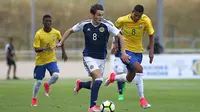 Duel Skotlandia U-20 Vs Brasil U-20 di babak penyisihan Grup C Turnamen Toulon 2017. (Bola.com/Memo)