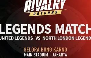 United Legends vs North London Legends Bertarung di GBK 10 Oktober