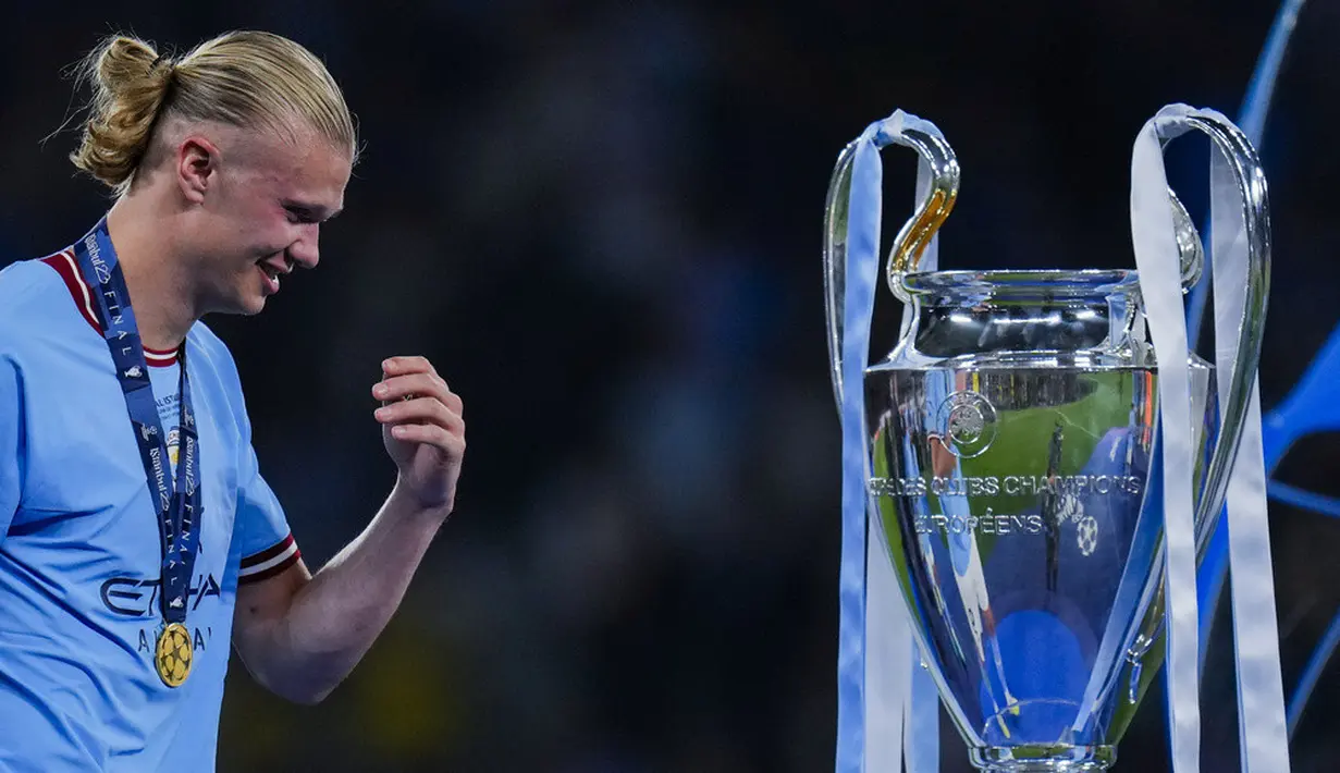 <p>Haaland sendiri tak berkutik di final Liga Champions. Praktis eks pemain Red Bull Salzburg itu cuma memiliki satu peluang emas. Baru pertama kali Haaland mandul di tiga laga Liga Champions beruntun. (AP Photo/Manu Fernandez)</p>