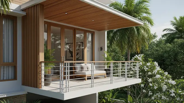 Teras Balkon/Lantai Dua yang Menjorok Keluar (Cantilevered Balcony)