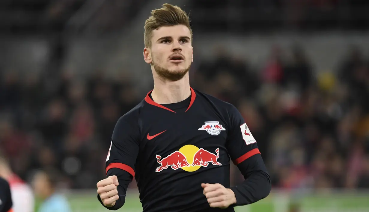 2. Timo Werner (64 juta euro) - Penyerang asal Jerman ini resmi bergabung dengan Chelsea dari RB Leipzig pada Juli 2020. Timo Werner diboyong Chelsea dengan mahar mencapai 64 juta euro. (AFP/Ina Fassbender)