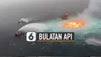 Video penampakan bulatan api di tengah laut terjadi di permukaan laut sebelah barat Semenanjung Yucatan, Meksiko.