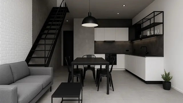 Rumah 5x7 Industrial Minimalis (Foto: ChatGPT)