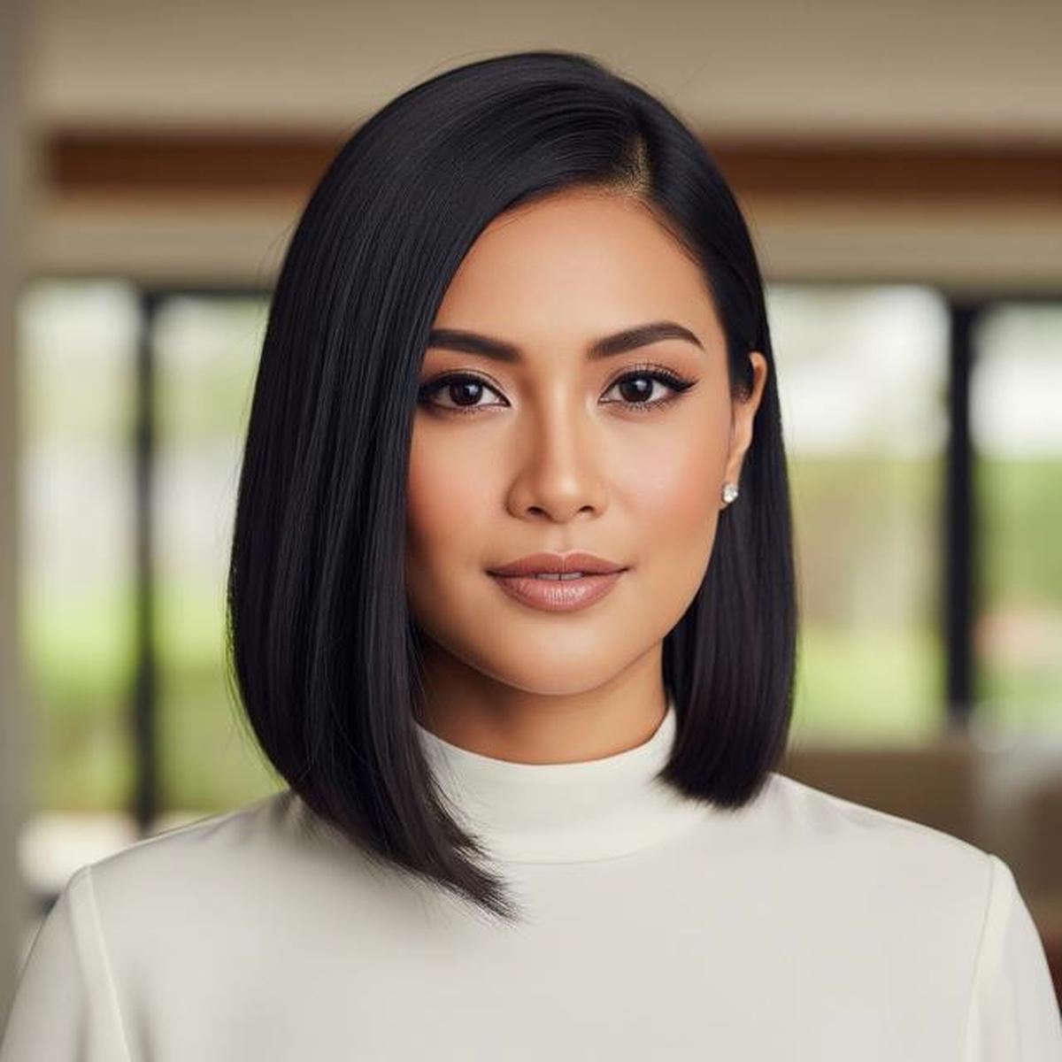 7 Model Rambut Wanita Bob Panjang Sebelah, Simple tapi Menawan