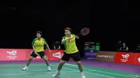 Ganda putri Indonesia, Apriyani Rahayu/Siti Fadia Silva Ramadhanti, tampil melawan Jerman pada Grup B Piala Sudirman 2023 di Indoor Arena Suzhou Olympic Sports Centre, Suzhou, China, Selasa (16/5/2023). (Bola.com/PBSI)