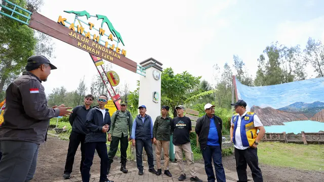 Surve lapangan tim Pemkab Banyuwangi bersama perhutani di kawasan Paltuding Gunung Ijen, untuk penambahan sarana air bersih dan area lahan parkir (Istimewa)