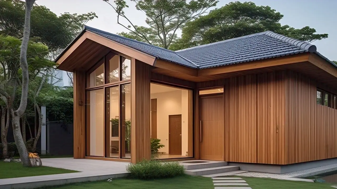 Inspirasi Desain Rumah Kayu Modern 1 Lantai
