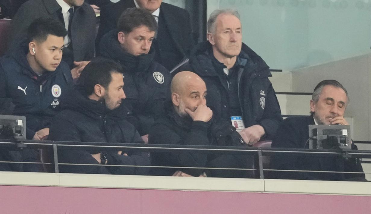 Manchester City bermain imbang 1-1 melawan West Ham United pada pekan ke-30 Premier League 2025/2026. Pertandingan yang digelar di London Stadium pada Minggu (15/3/2026) dini hari WIB berlangsung sengit hingga akhir laga. (AP Photo/Dave Shopland)