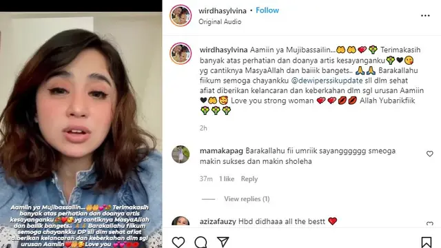 Dewi Perssik memberikan ucapa selamat ulang tahun untuk Neng Wirdha (https://www.instagram.com/p/CgJoLbdpqyY/)