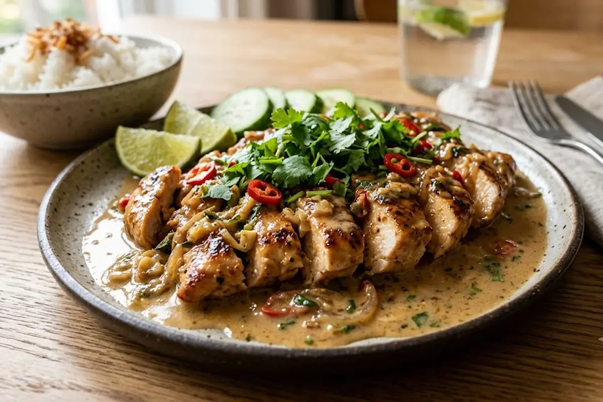 ilustrasi dada ayam fillet mentega