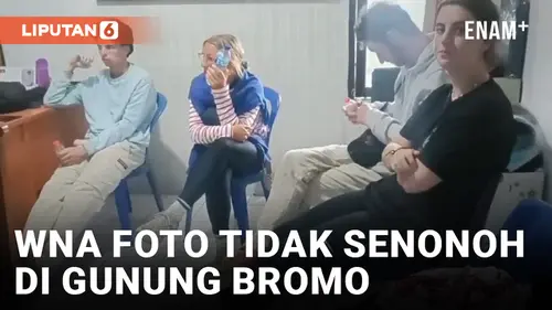 VIDEO: Kacau! Tiga WNA Foto Pamer Bokong di Gunung Bromo