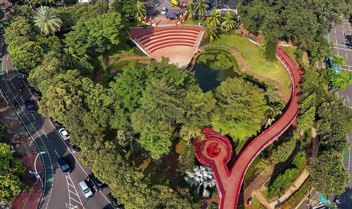 FOTO: Taman Bendera Pusaka Hadirkan Ruang Hijau Terpadu di Jakarta Selatan