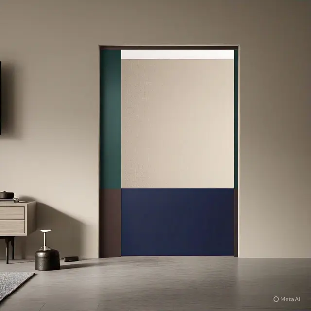 Pintu Minimalis dengan Sentuhan Warna Bold