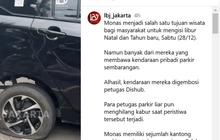 Viral Puluhan Ban Mobil Parkir di Sekitar Monas Kempes, Dishub Jakpus Buka Suara