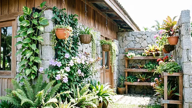 Desain Rumah Desa dengan Taman Mini yang Bikin Udara Dingin (AI)