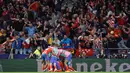 Kemenangan ini menjadi modal yang baik untuk Atletico Madrid di Liga Champions 2024/2025. (OSCAR DEL POZO/AFP)