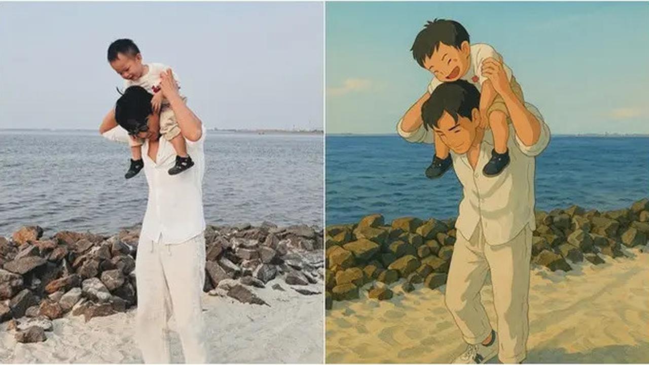 6 Potret Artis Ikut Tren Viral Ala Studio Ghibli, Chelsea Islan hingga Fendy Chow