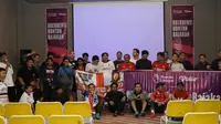 Anggota United Indonesia Jakarta dalam acara Roaring Night pada laga Manchester United kontra Brighton di Hotel Ibis Style, Tanah Abang, Jakarta, Minggu (19/5/2024). (Bola.com/Istimewa)