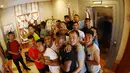 Pemain Sriwijaya FC bersantai di Hotel Bidakara jelang Final Piala Presiden 2015 melawan Persib, Minggu (18/10/2015). (Bola.com/Nicklas Hanoatubun)