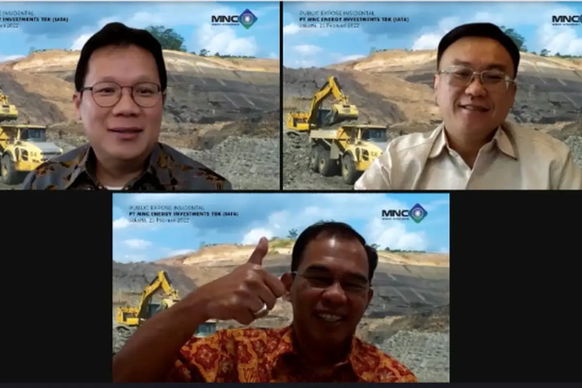 Paparan publik insidentil PT MNC Energy Invesments Tbk (IATA), Jumat, (25/2/2022) (Foto: tangkapan layar/Pipit I.R)